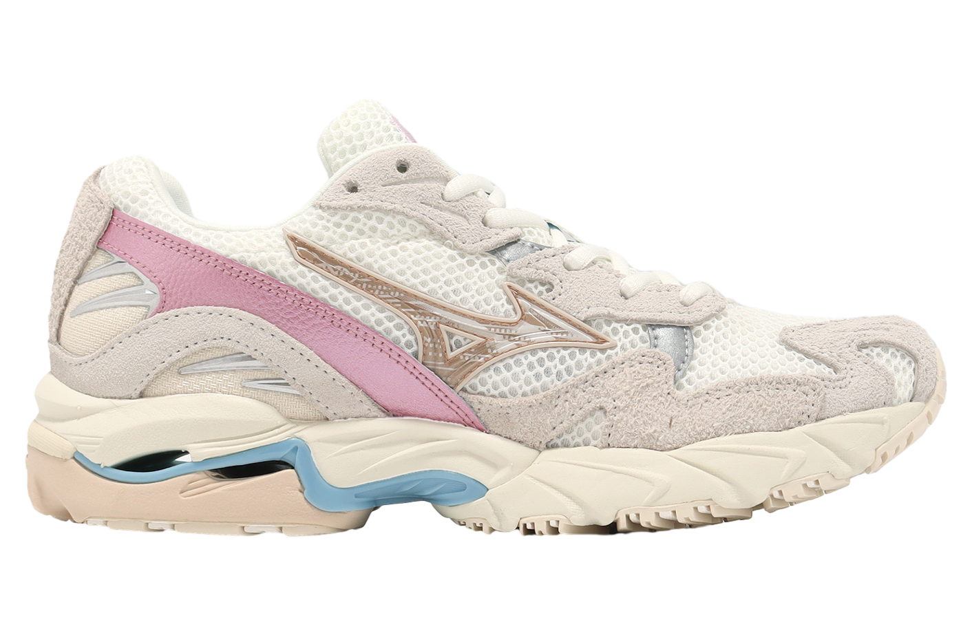 Mizuno Wave Rider 10 Beige / Pink - Feb 2024 - D1GA242801