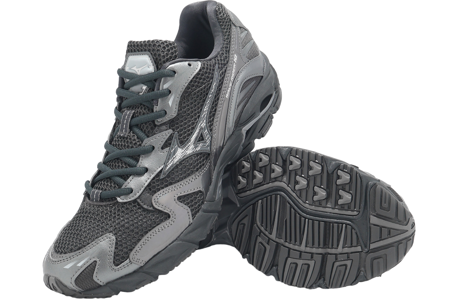 Mizuno Wave Rider 10 Black / Grey - Feb 2025 - D1GA243108