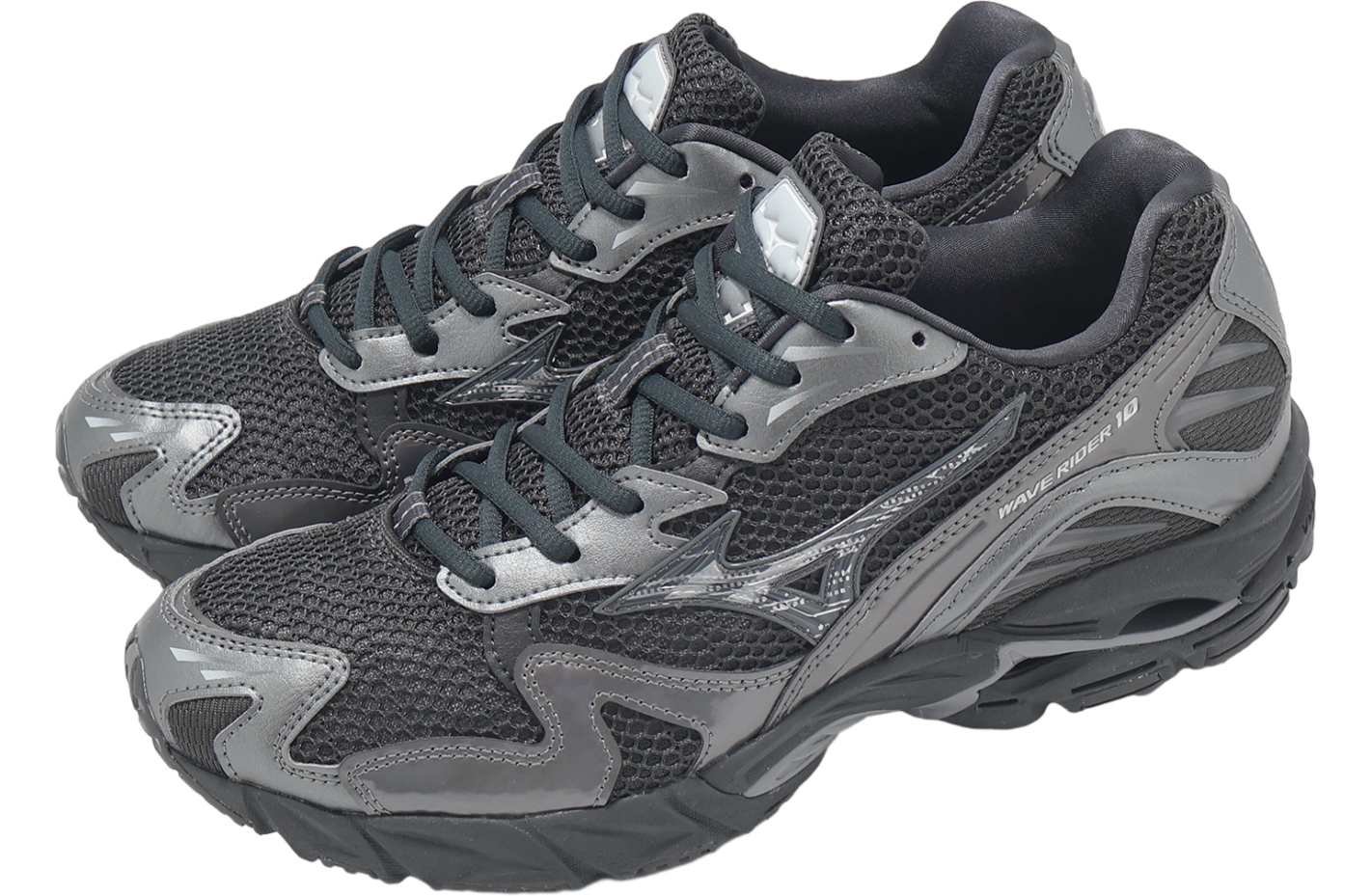 Mizuno Wave Rider 10 Black / Grey - Feb 2025 - D1GA243108