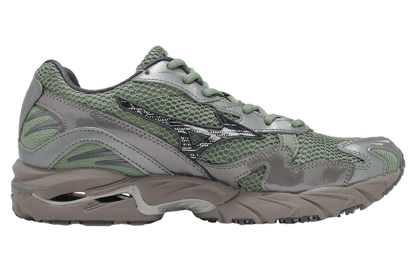 Mizuno Wave Rider 10 Green / Silver - Feb 2025 - D1GA243109