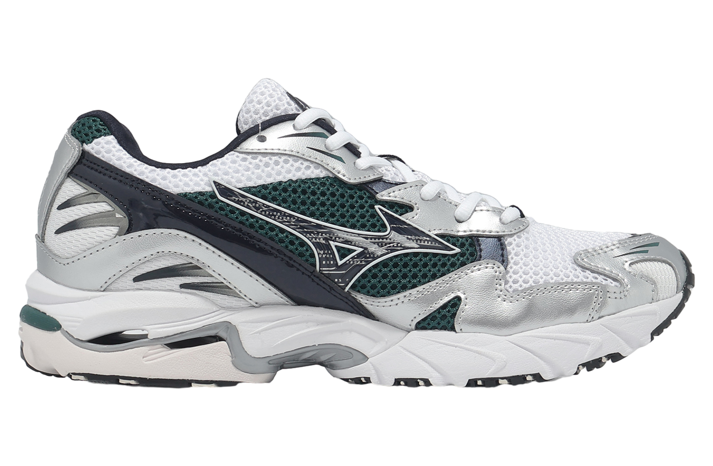 Mizuno Wave Rider 10 White / Green - Aug 2025 - D1GA210415