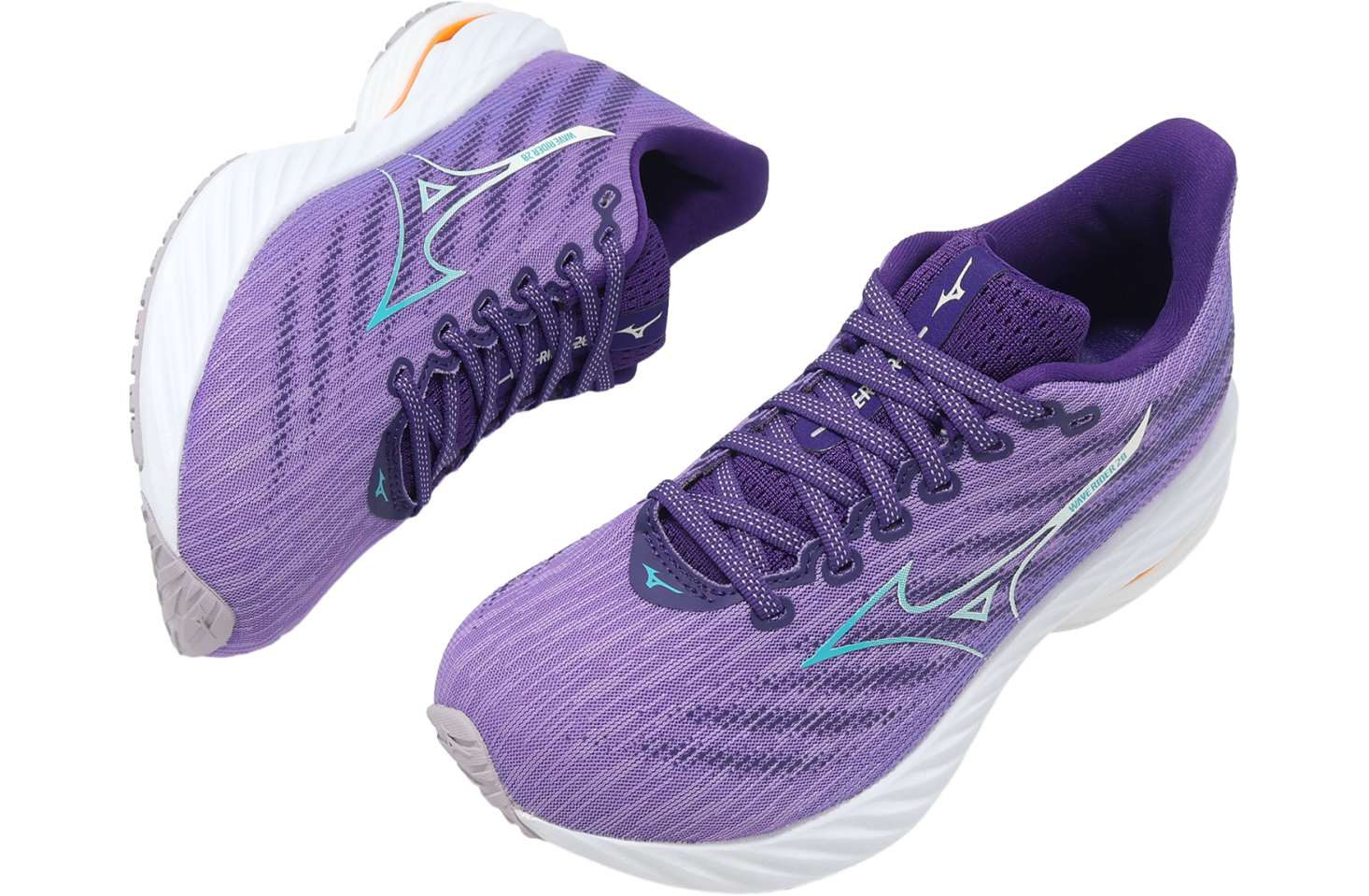 モモ Mizuno Wave Rider 28 2 Super Wide WMNS Purple / White - Nov
