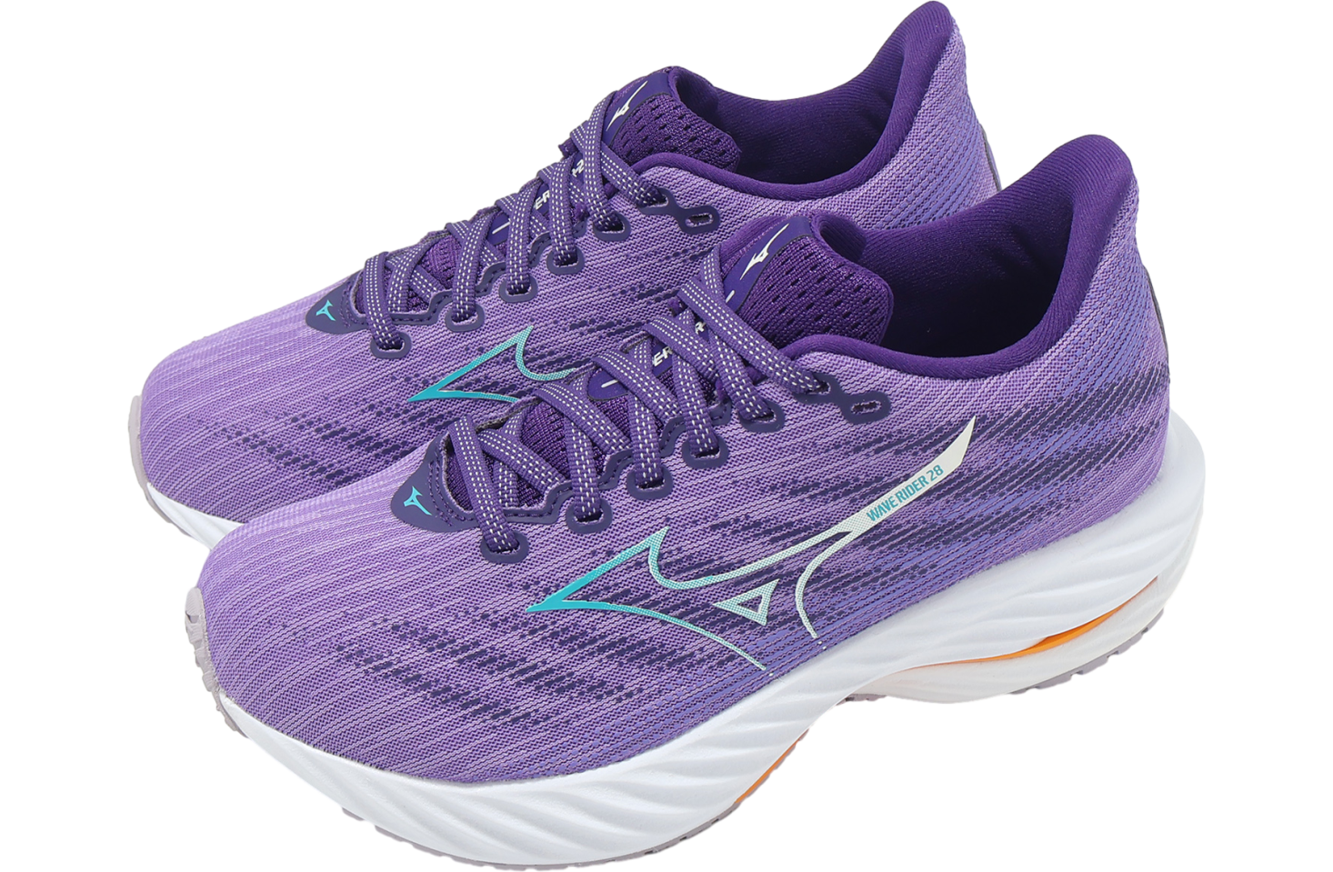 Kengtaro×Northern lights 水 Mizuno Wave Rider 28 2 Super Wide WMNS Purple / White - Nov