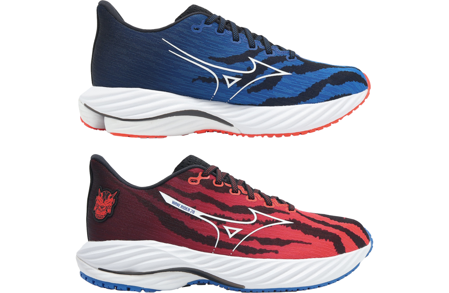 Mizuno Wave Rider 28 Blue / Red - Feb 2025 - J1GC256301