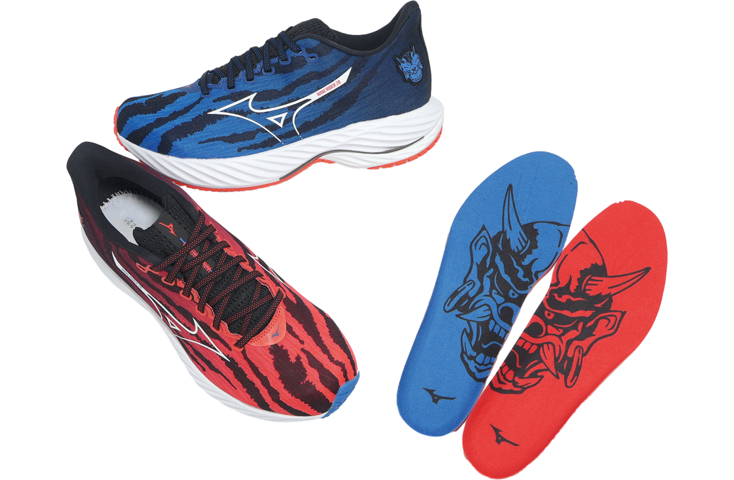 Mizuno Wave Rider 28 Blue / Red - Feb 2025 - J1GC256301