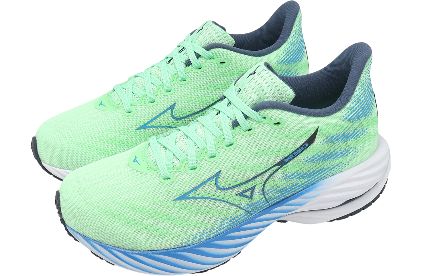 【まとめ買い】 Mizuno Wave J1GC240354 - 2025 Jan - Blue / Green 28 Rider ネックレス・ペンダント