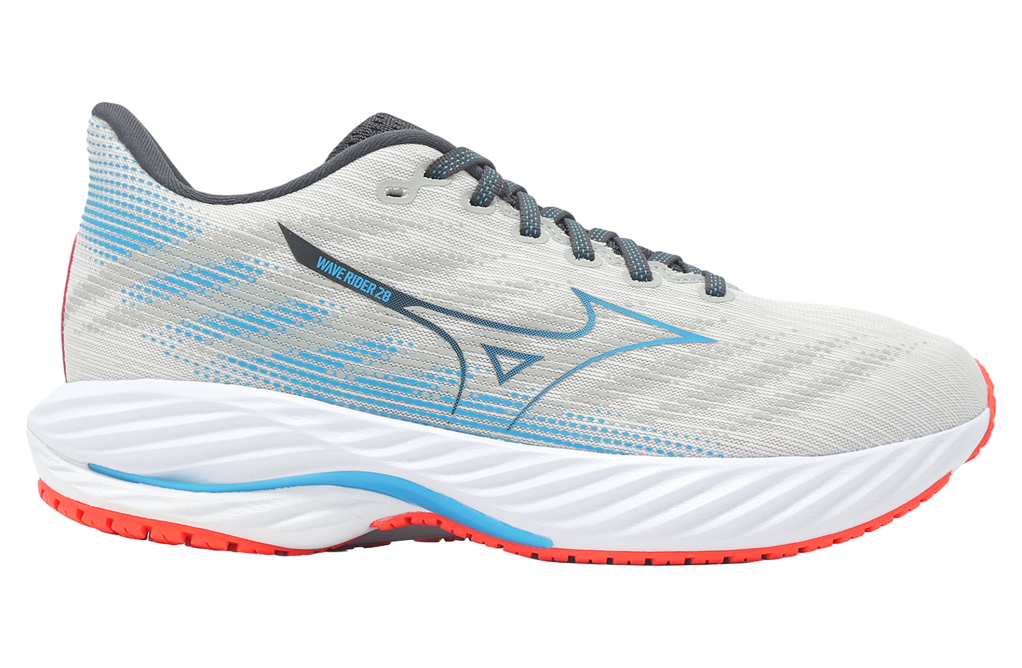 Mizuno Wave Rider 28 Grey / Blue - Nov 2024 - J1GC240357