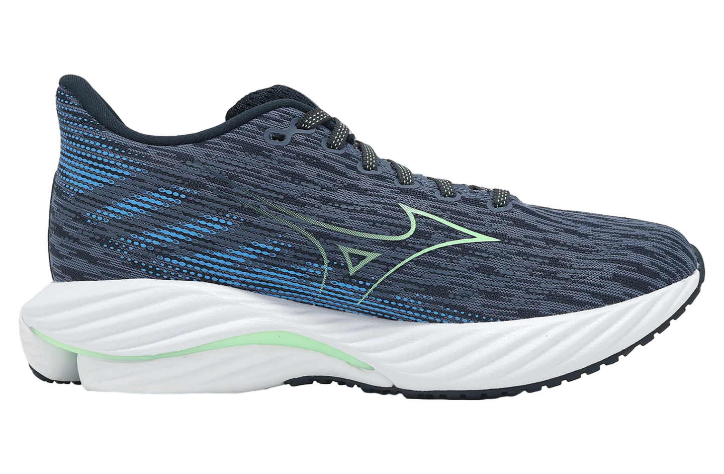 リョーマ Mizuno Wave Rider 28 Navy / Green - Jan 2025 - J1GC240351