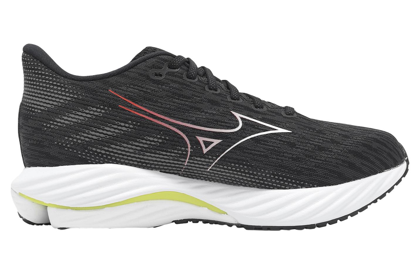 Mizuno Wave Rider 28 Super Wide Black / Red - Feb 2025