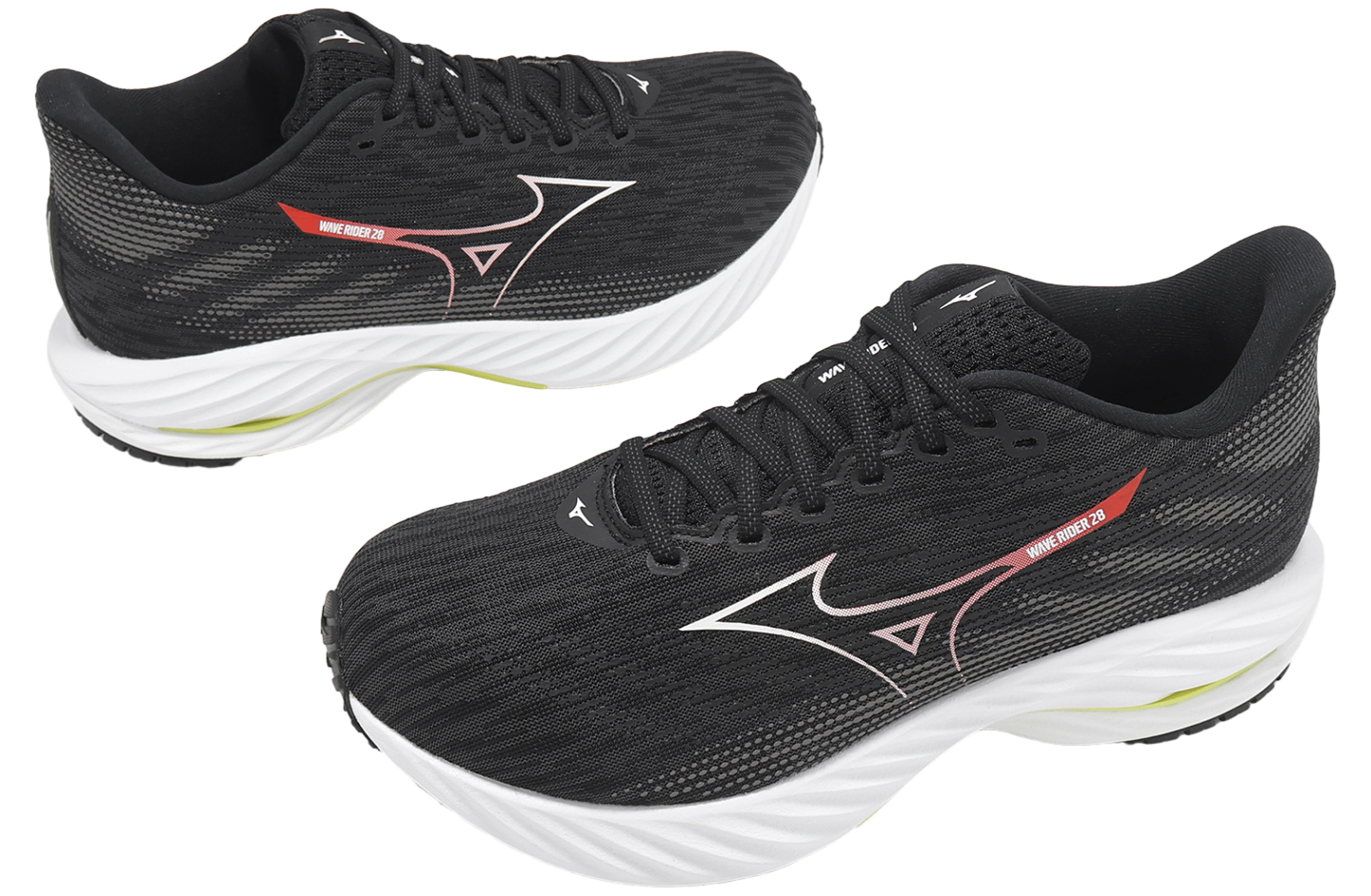 ウエーピー Mizuno Wave Rider 28 Red / Yellow - Feb 2025 - J1GC240355