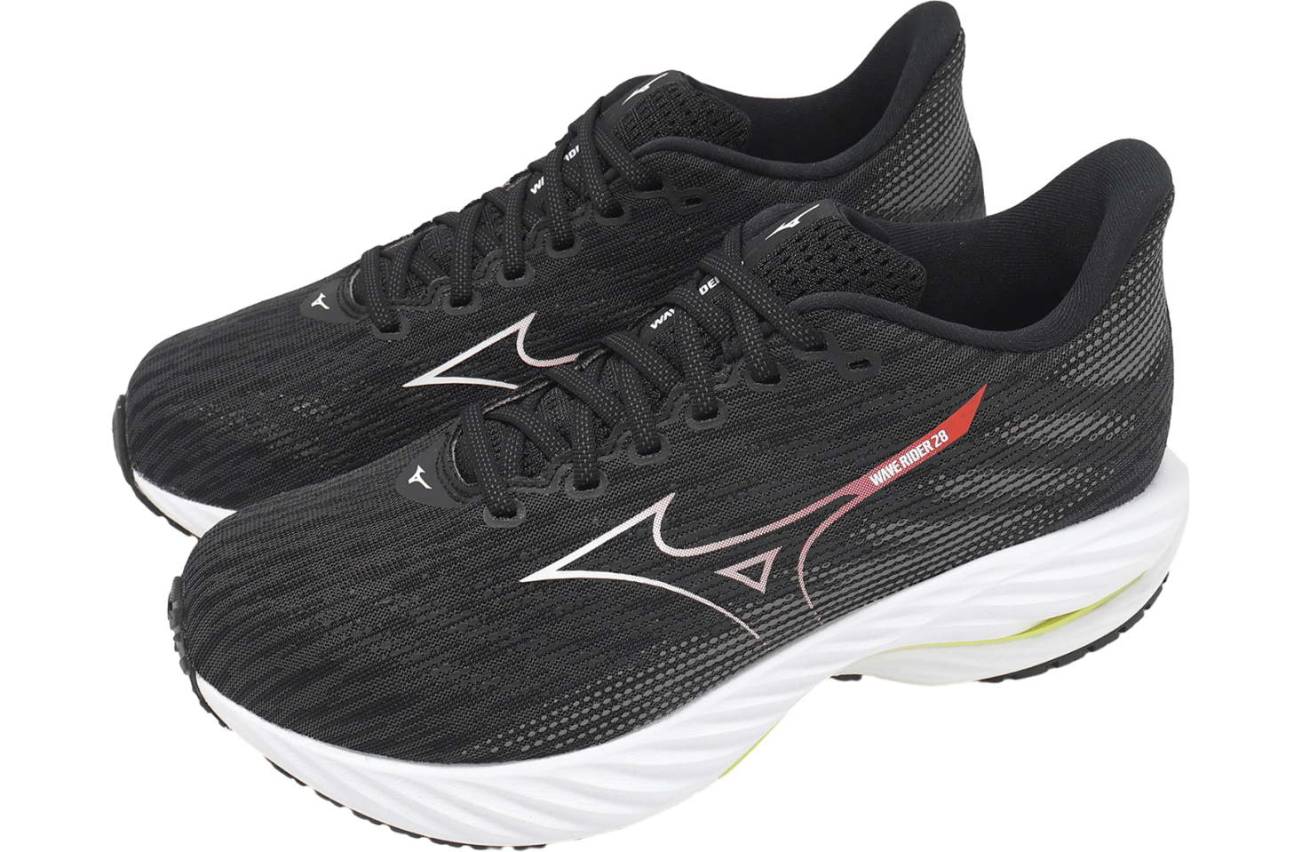 Mizuno Wave Rider 28 Super Wide Black / Red