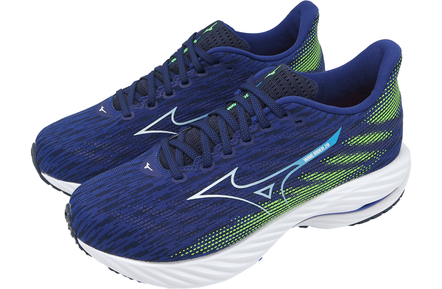 Mizuno Wave Rider 28 Super Wide Blue / White - Jan 2025