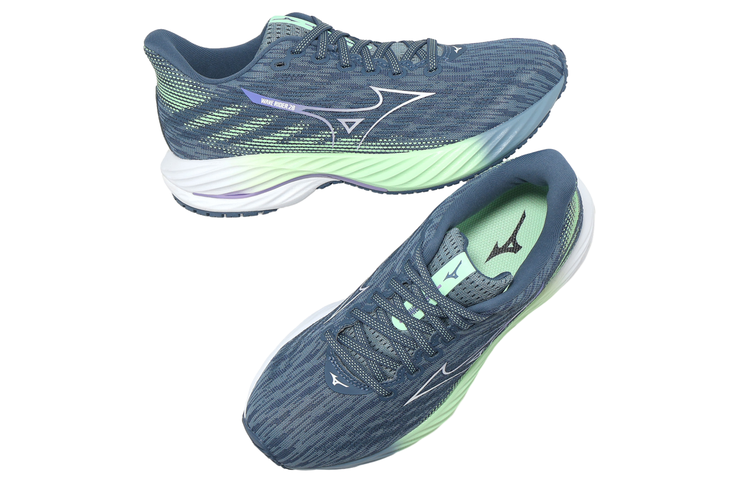 Mizuno Wave Rider 28 WMNS Blue / Green - Jan 2025