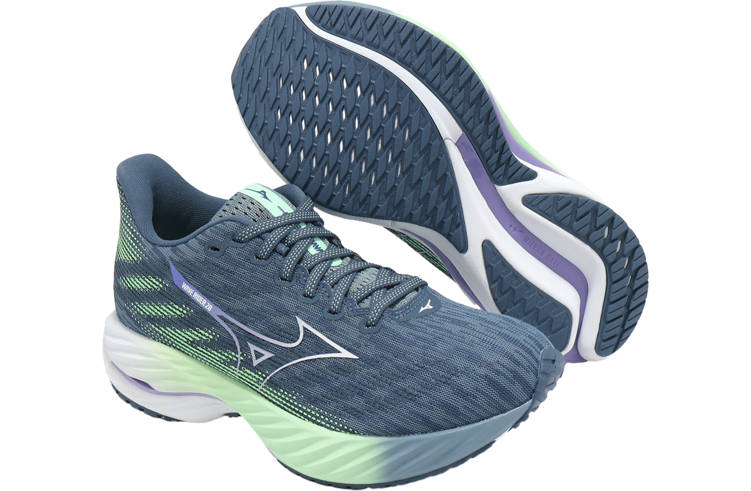 Mizuno Wave Rider 28 WMNS Blue / Green - Jan 2025