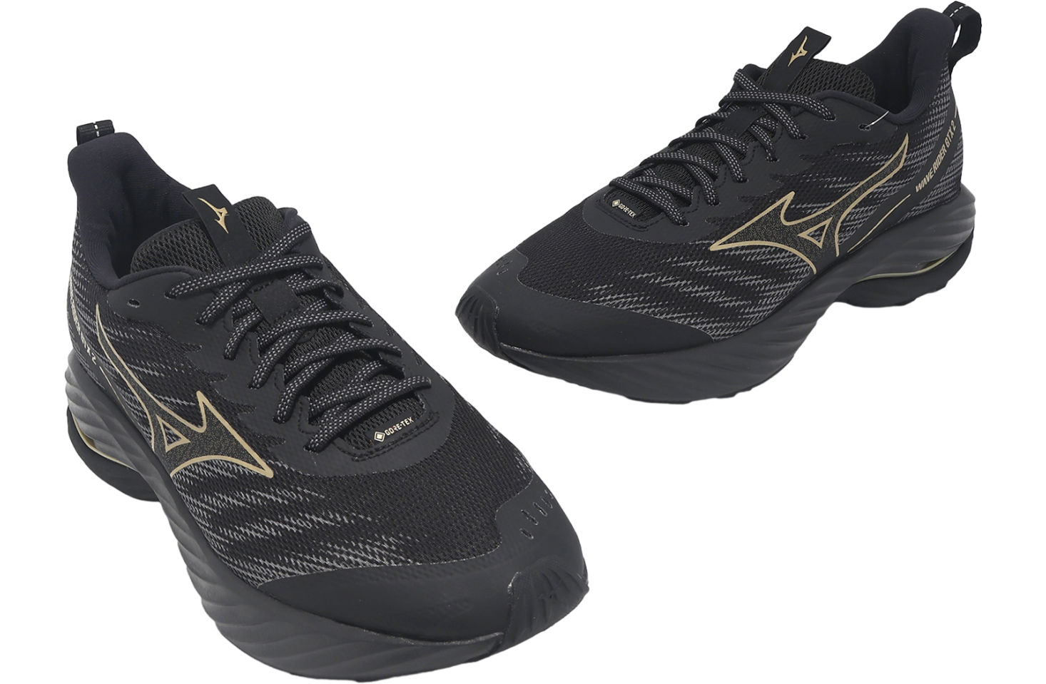 Mizuno Wave Tornado ブラック/ゴールド Mizuno Wave Rider GTX 2 2E Wide Black / Gold - Jan 2025