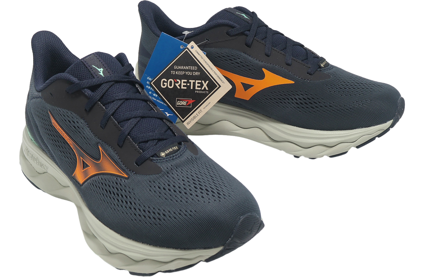 Mizuno Wave Serene 2 GTX Navy / Orange - Jun 2025 - J1GC256002