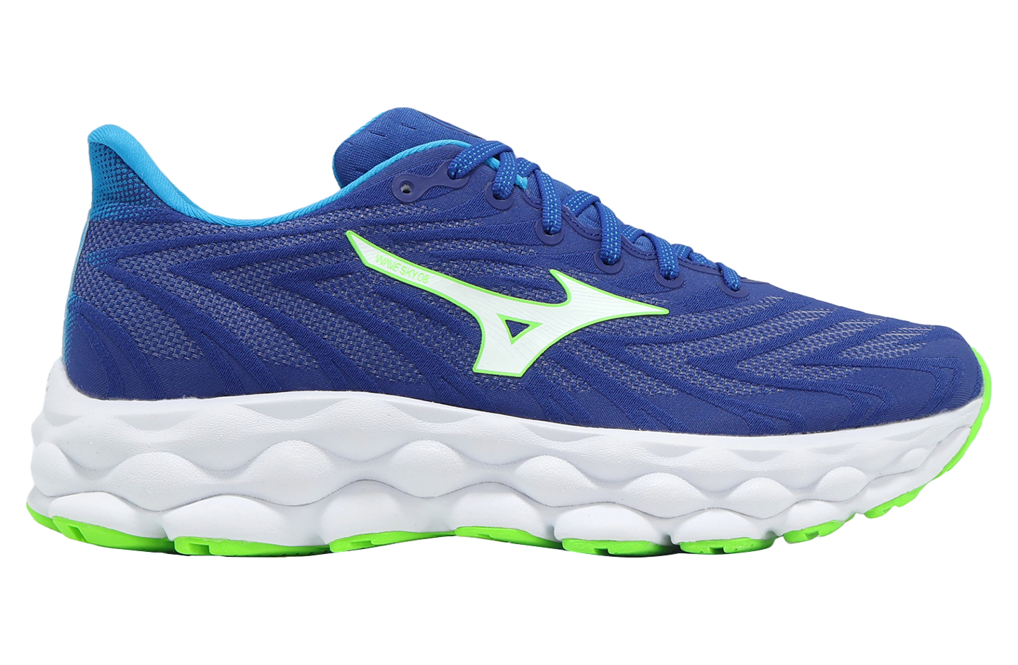 Mizuno Wave Sky 8 Blue / Green - Jan 2025 - J1GC240253