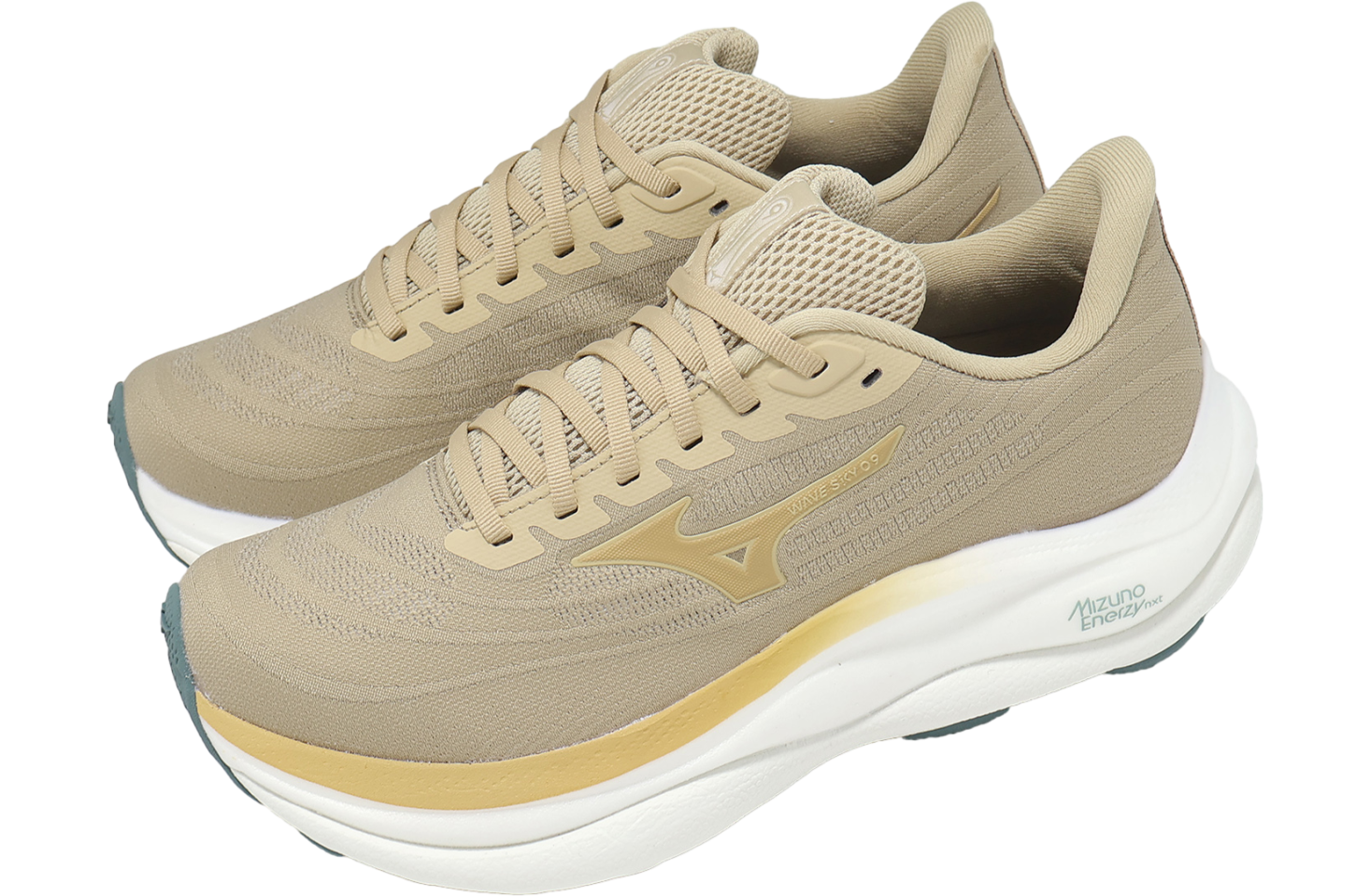 Mizuno Wave Sky 9 Beige / White