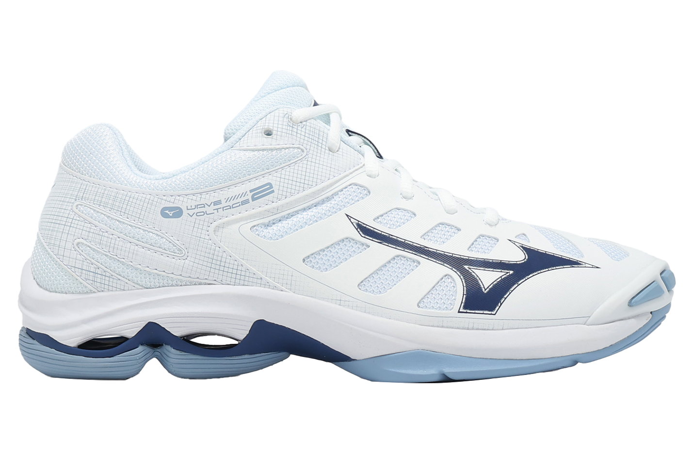 Mizuno Wave Voltage 2 White / Blue - Feb 2025 - V1GA246011