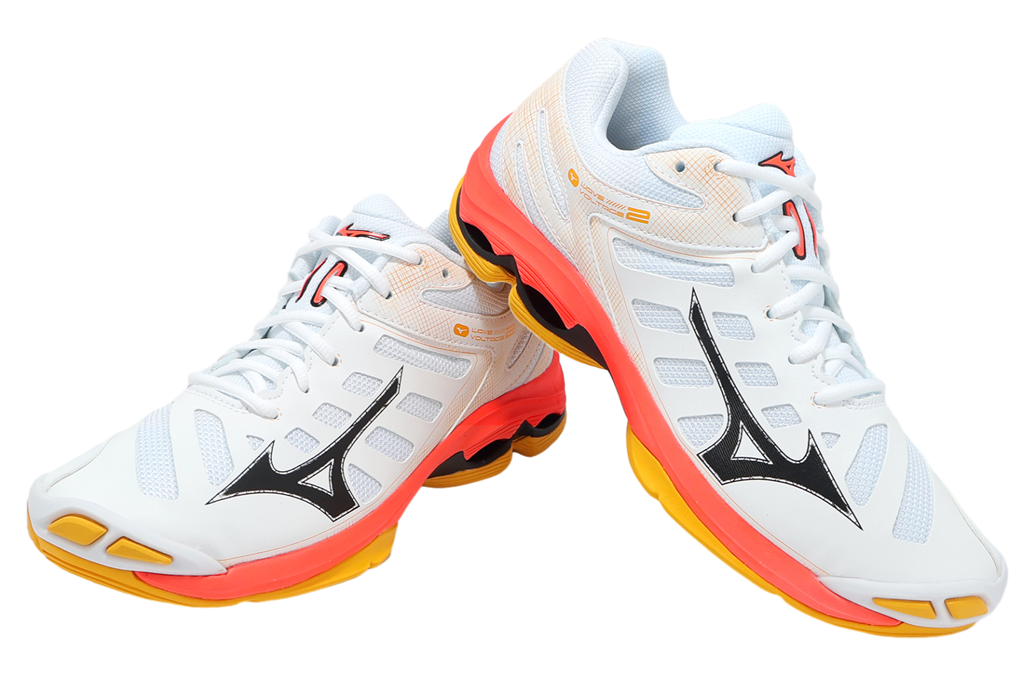 マンゴー4 オレ2 ショコオレ2 Mizuno Wave Voltage 2 White / Orange - May 2025 - V1GA246098