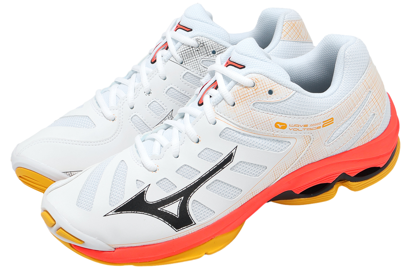 Mizuno Wave Voltage 2 White / Orange - May 2025 - V1GA246098