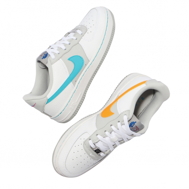 NBA x Nike Air Force 1 Low GS White Turquoise Blue DJ9993100