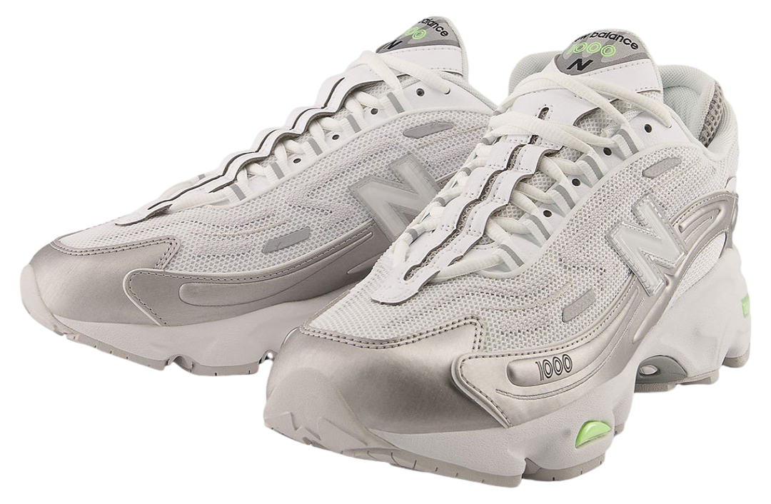 New Balance 1000 Silver Metallic / Mint Flash