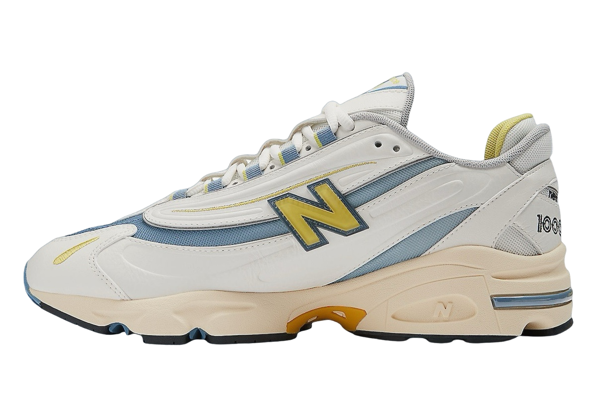 New Balance 1000 White / Blue / Yellow