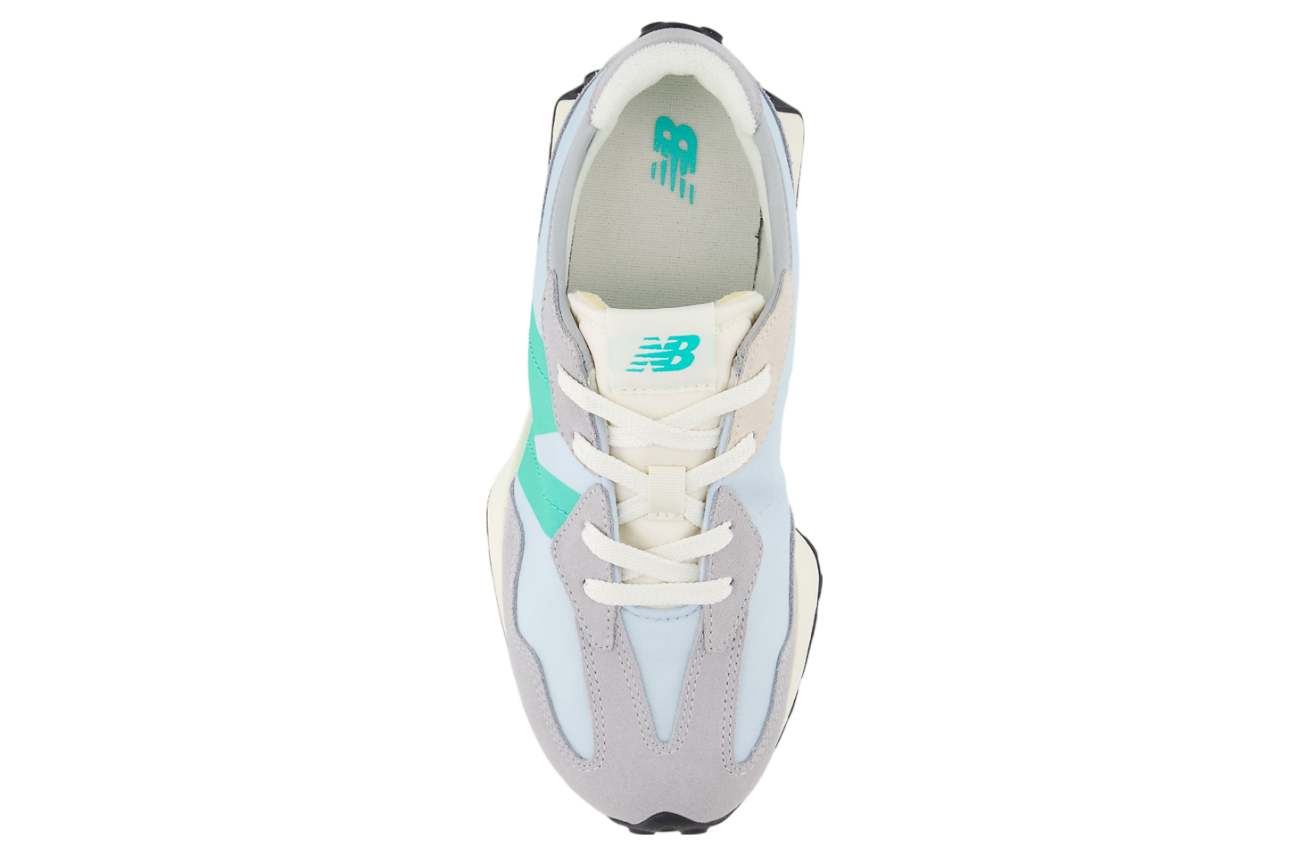 New Balance 327 GS Aluminum Grey / Cyber Jade