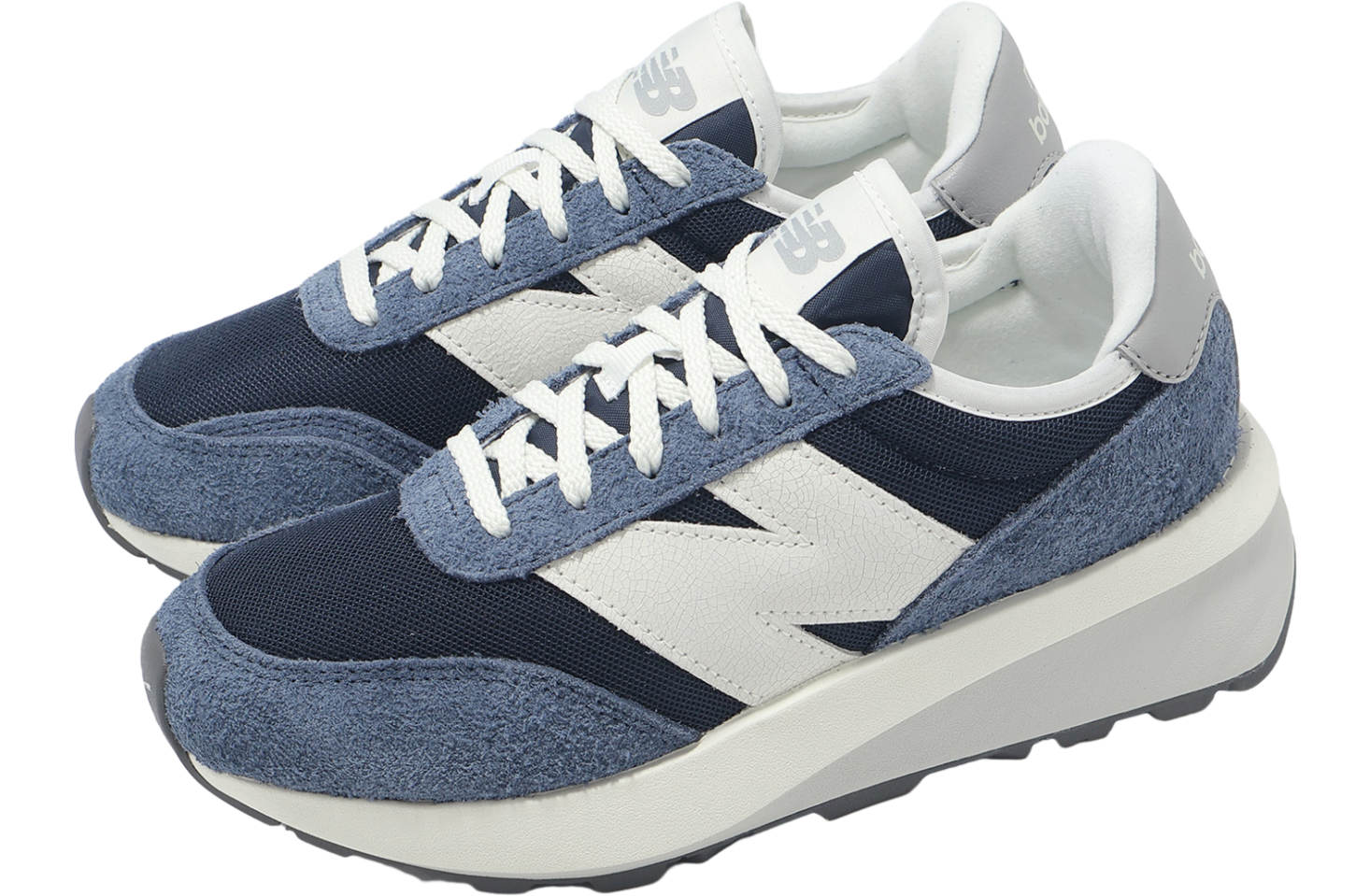 New Balance 370 Navy / White