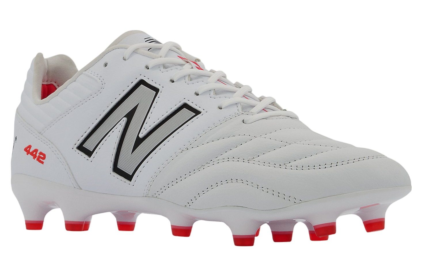 New Balance 442 Pro FG V2 White Red Jun 2024 MS41FMWT KicksOnFire