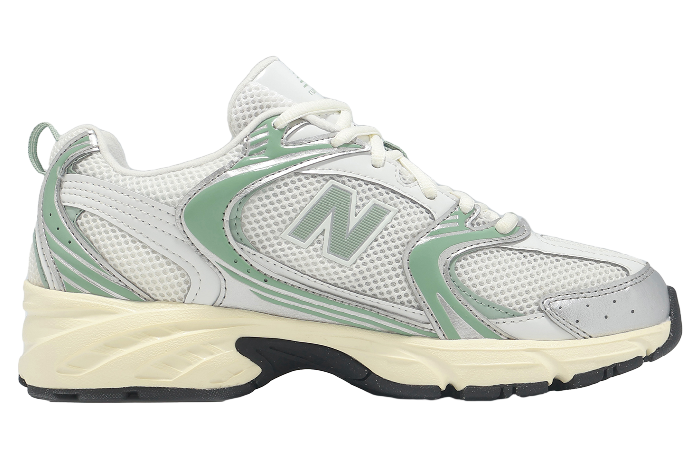 New Balance 530 Silver Metallic / Mosaic Green