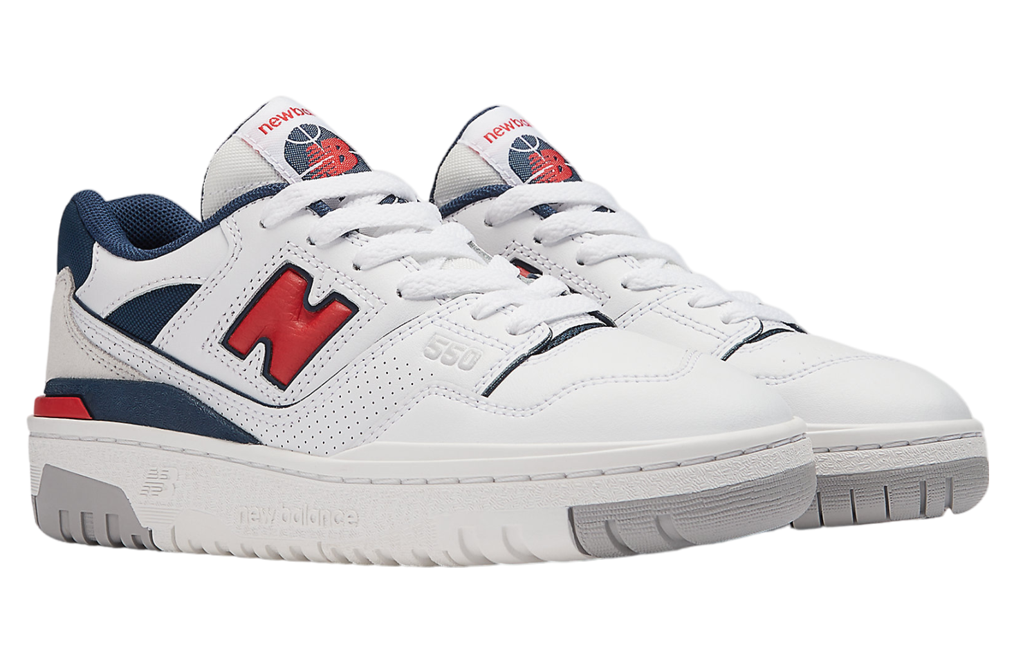 New Balance 550 GS White / True Red