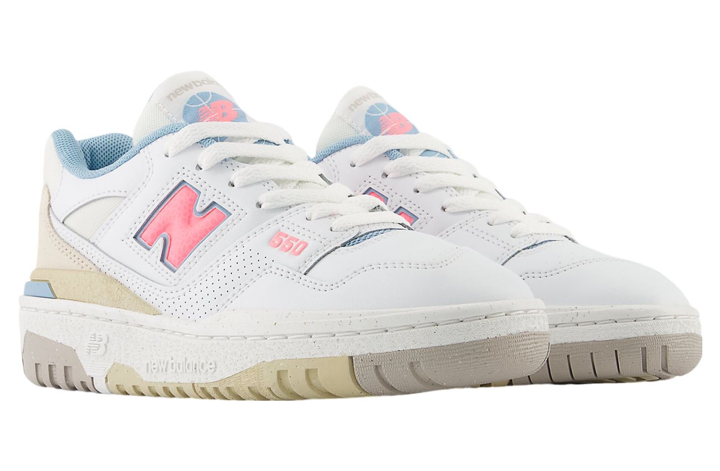 New Balance 550 GS White / Ultra Pink