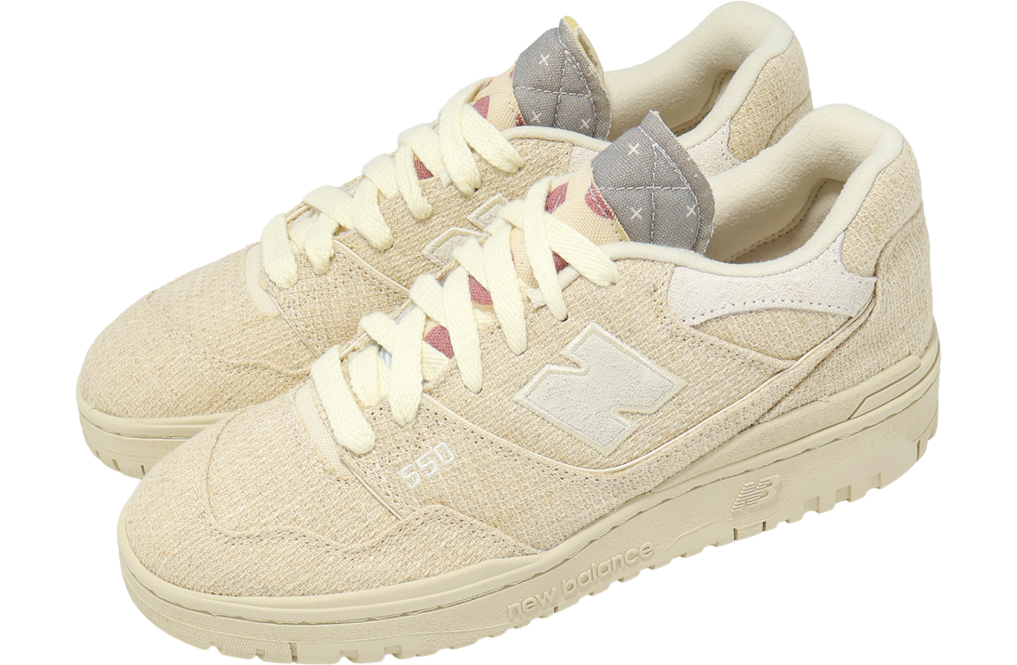 New Balance 550 Linen / Crimson