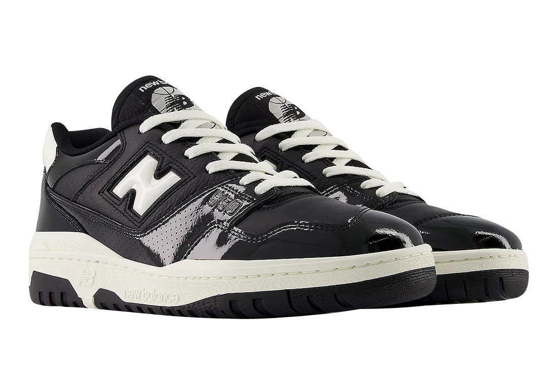 New Balance 550 Patent Leather Black White - Feb 2024 - BB550KYG