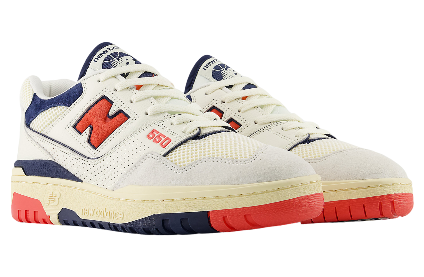 New Balance 550 Sea Salt Blast Red