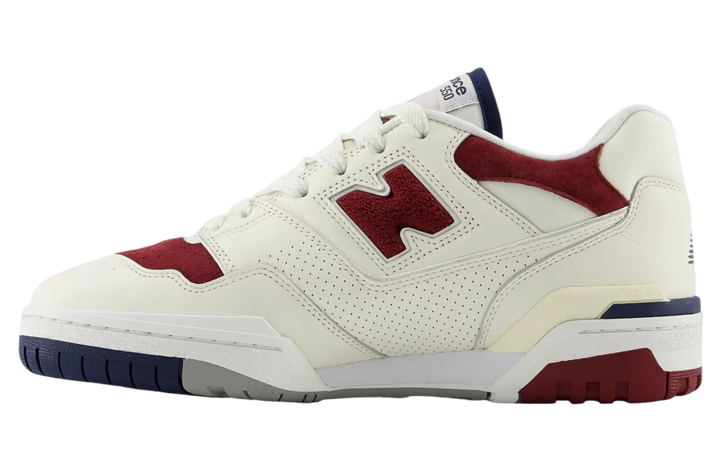 New Balance 550 Suede Toe Burgundy / Navy