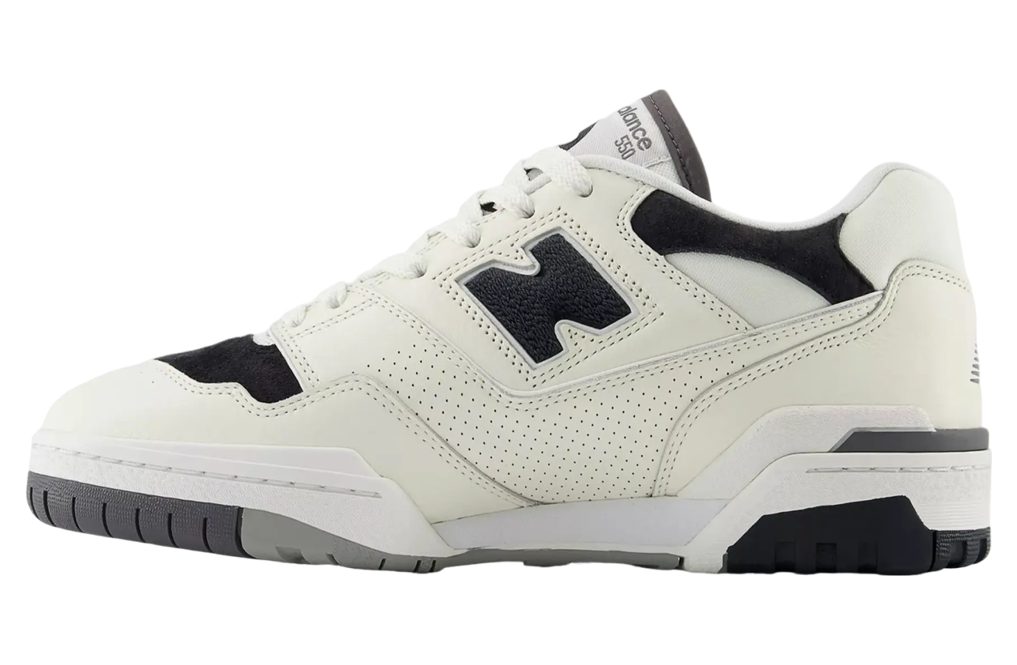 New Balance 550 Suede Toe White / Black