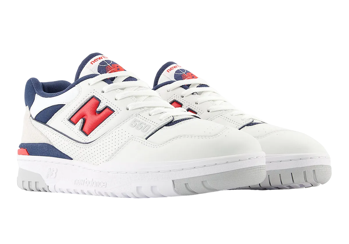 New Balance 550 White Red Navy