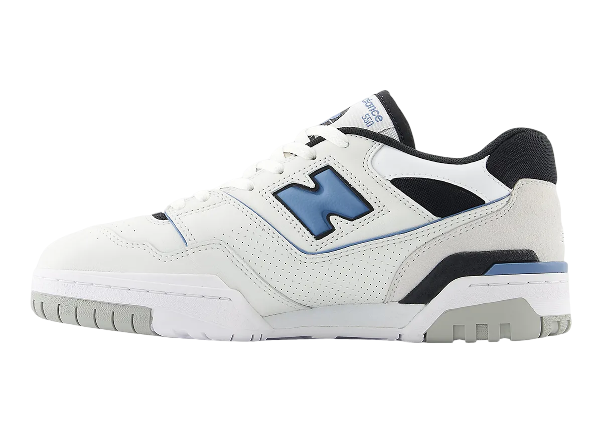 New Balance 550 White University Blue Black - Oct 2024 - BB550ESF ...