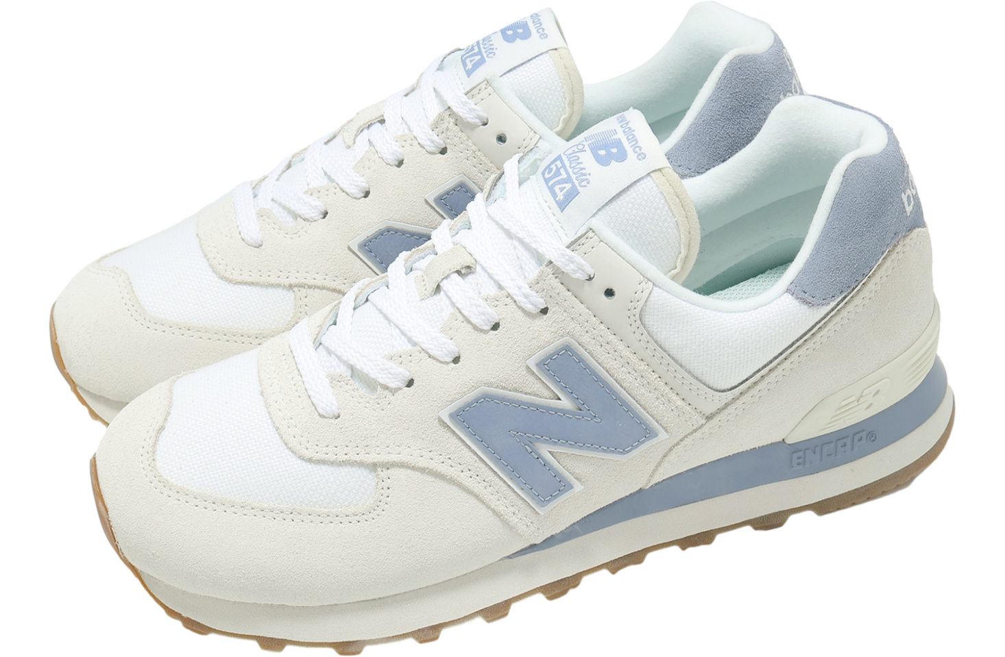 New Balance★国内発送★574 Core / WL574 BEIGE/BLUE New Balance 574 WMNS Beige / Blue - Nov 2024 - WL574GQ2B