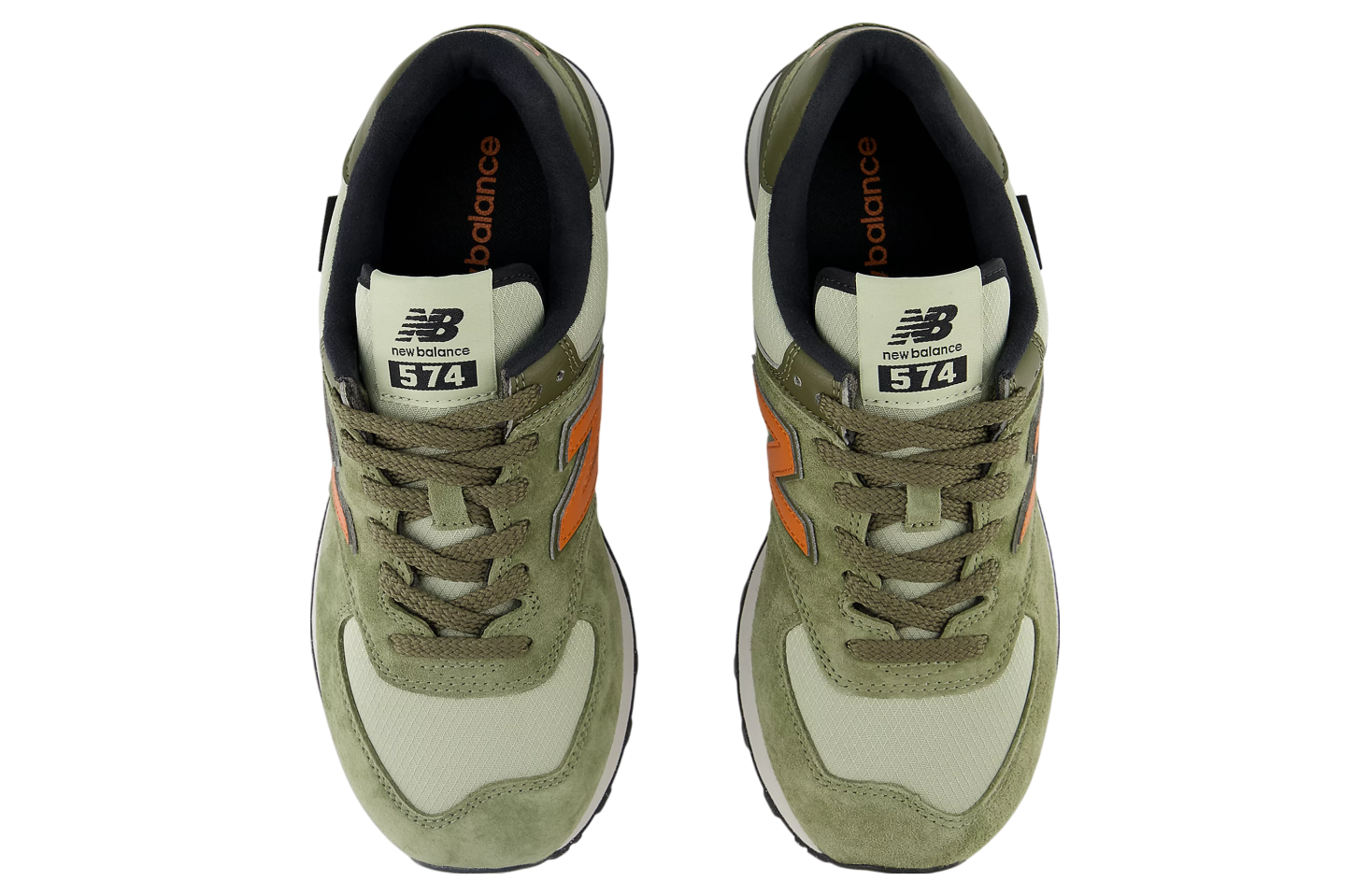 New Balance 574 Dark Olivine / Infield Clay