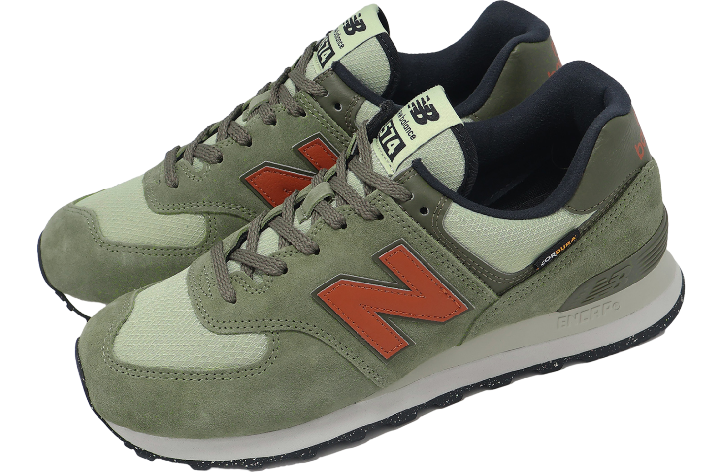 New Balance 574 Green / Orange