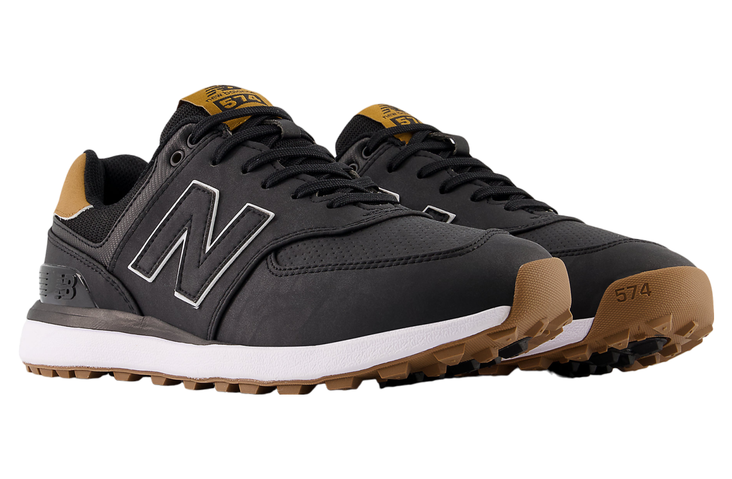 New Balance 574 Greens v2 Golf Black / Gum