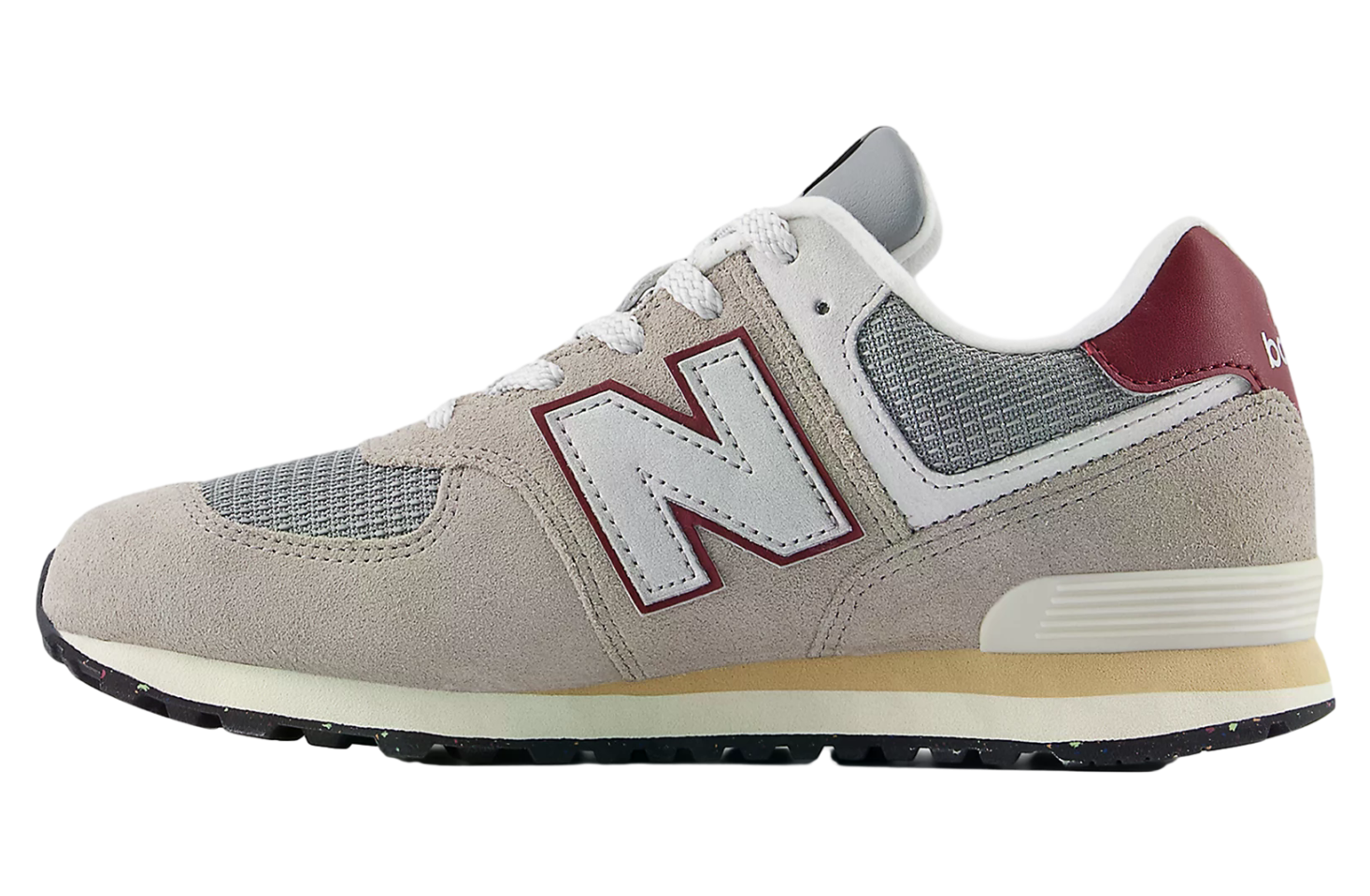 New Balance 574 Lace GS Arid Stone / Monarch Burgundy