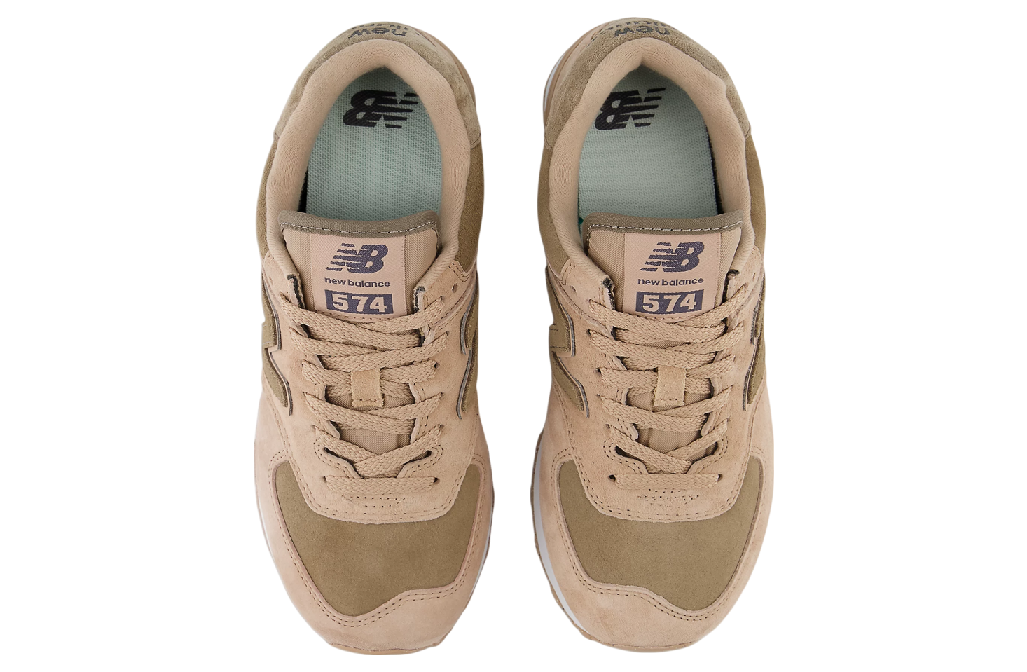 New balance 574 flat white best sale