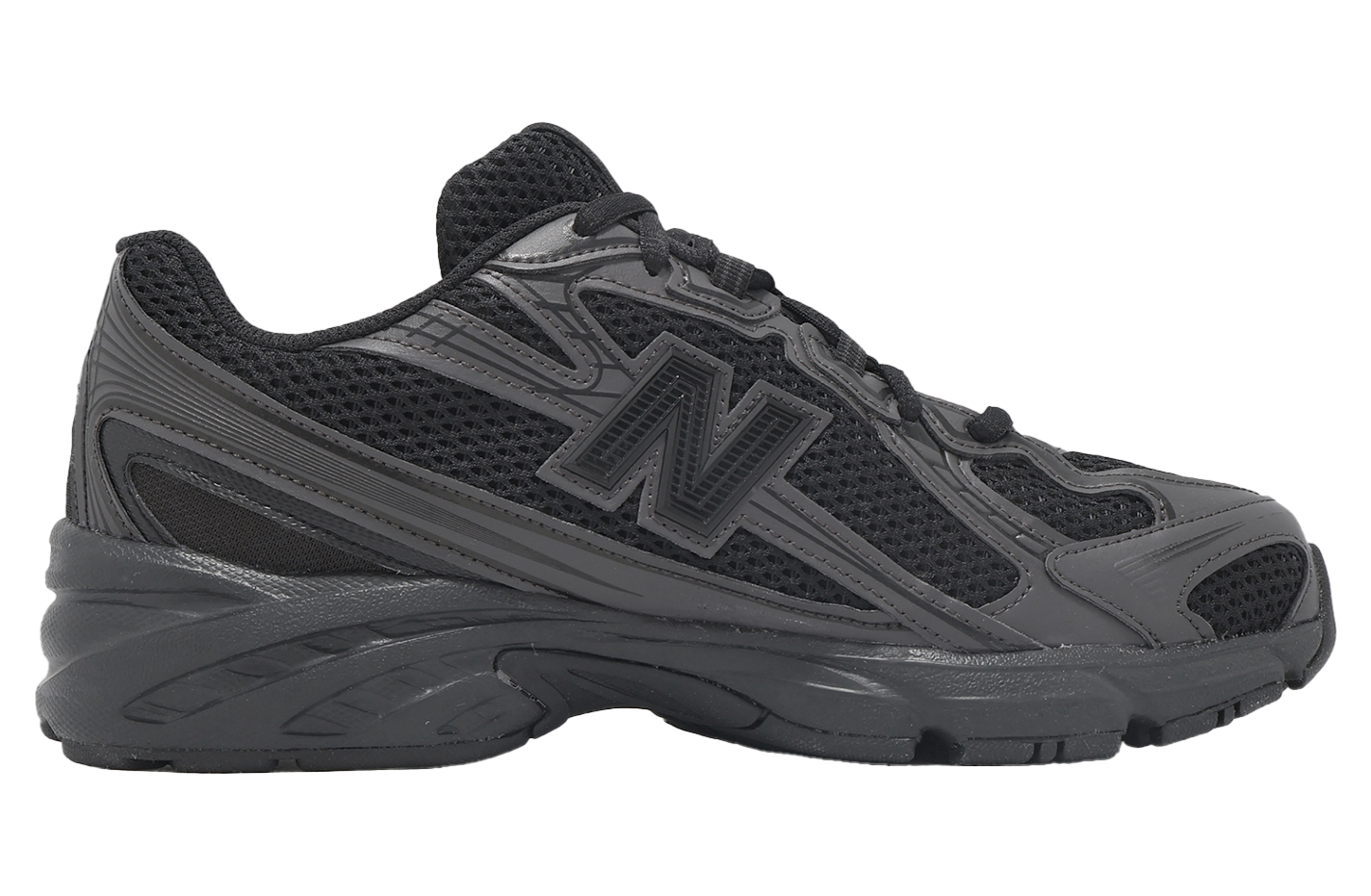 New Balance 740 Black / Black Cement / Green