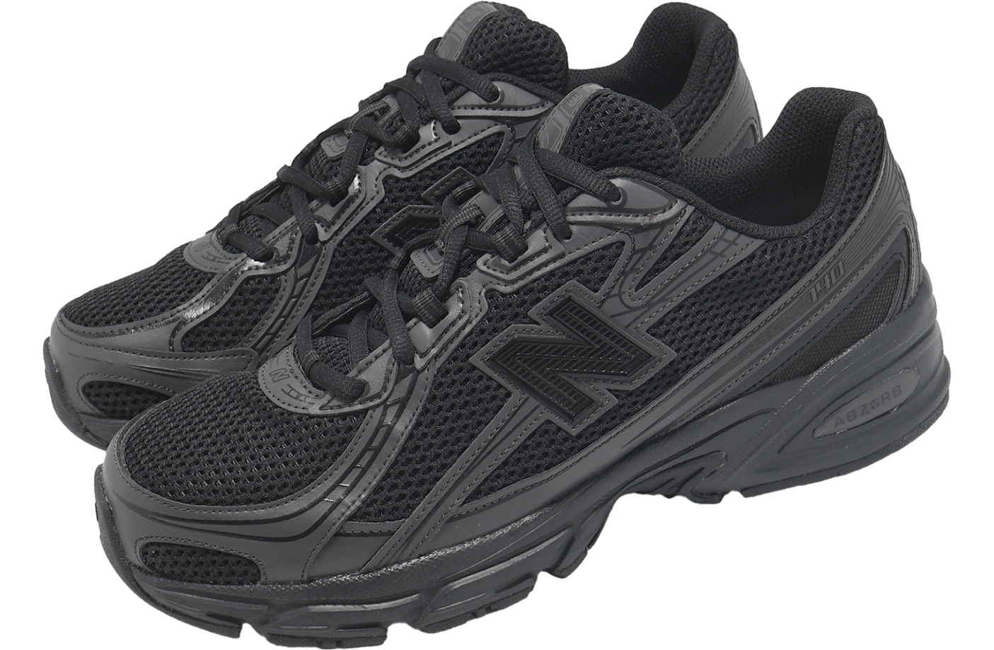 New Balance 740 Black / Black Cement / Green