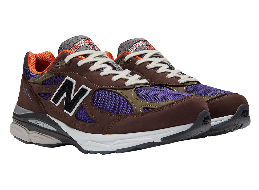 New Balance 990v3 Made in USA Brown Purple M990BR3 - KicksOnFire.com